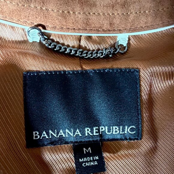 Banana Republic Womens Brown Suede Double-Breasted Trench Coat M NWT MSRP $698 - Picture 8 of 15